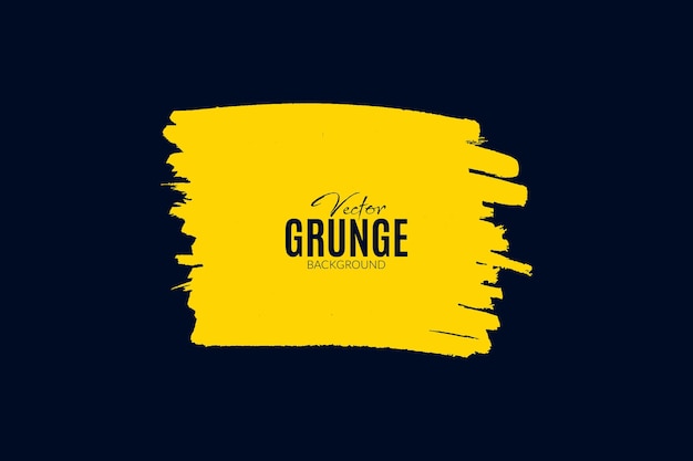 Vector dark yellow grunge brush stroke blue background