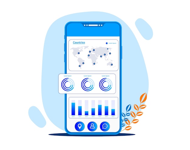 ベクトル ベクトル ダッシュボード ユーザー パネル テンプレート vactor ui ux 要素 vactor analytics