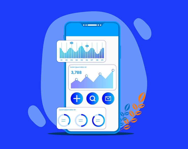 Vector vector dashboard user panel template vactor ui ux elements vactor analytics