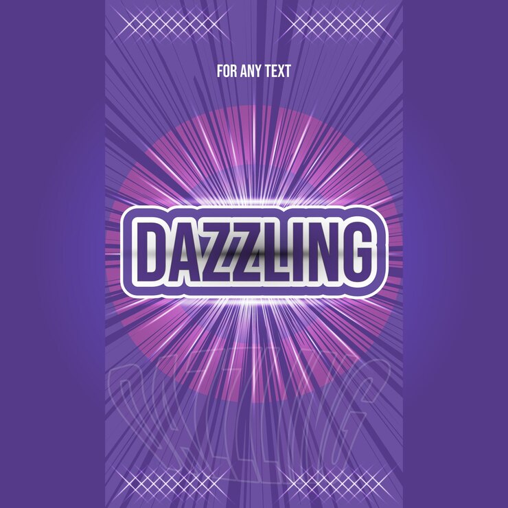 Vector vector dazzling editable text effect