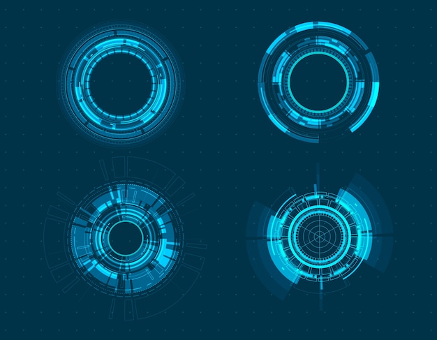 Vector de technologieontwerp van de pictogram vastgesteld technologie