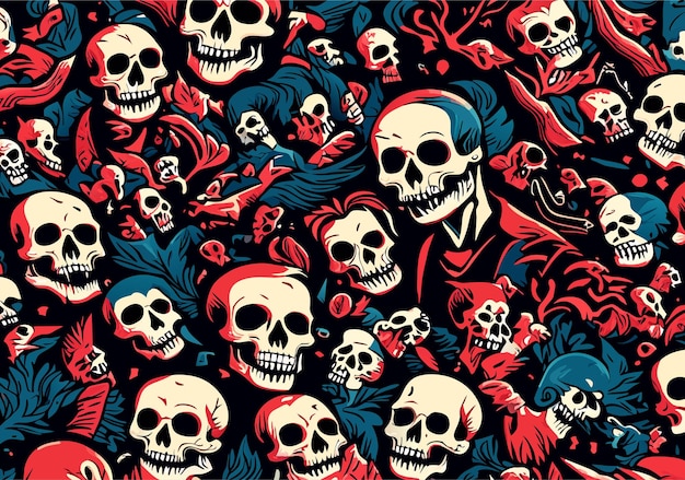 Vector vector the dead hand drawn style pattern