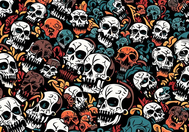 Vector vector the dead hand drawn style pattern