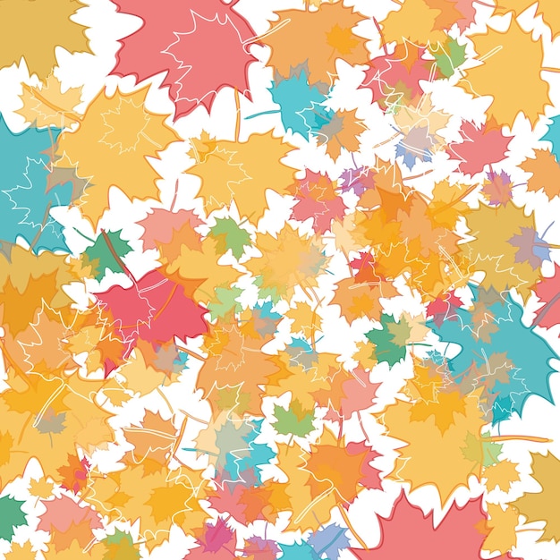 Vector dead leaves autumn background