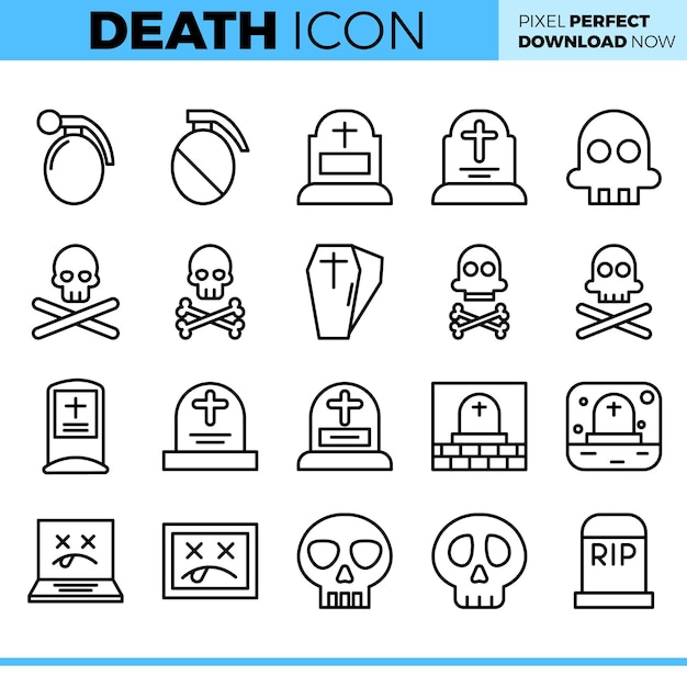 Vector Death icon set