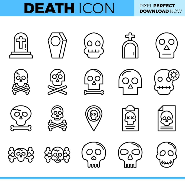 Vector Death icon set