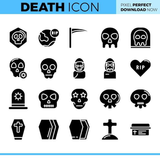 Vector vector death icon set
