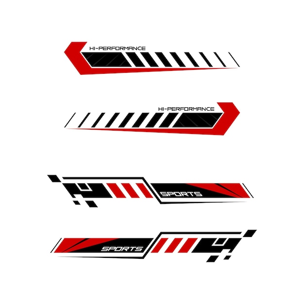 Vector Decal Auto Racing Stripes Stickers voor voertuigen