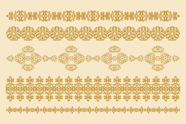 Vector decoratieve ornamenten Set van horizontale patronen Vector ontwerpelement Computergraphics