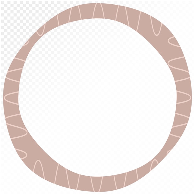 Vector vector decoration abstract circle frame with curvy lines and shapes