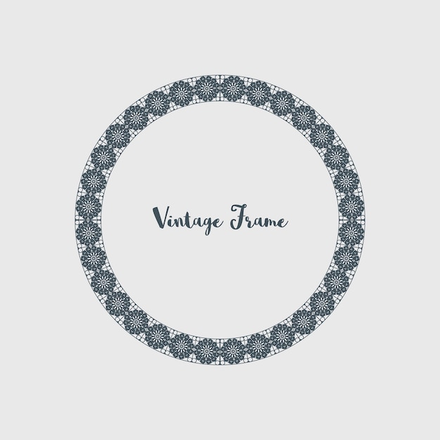 Vector decorative circle frame