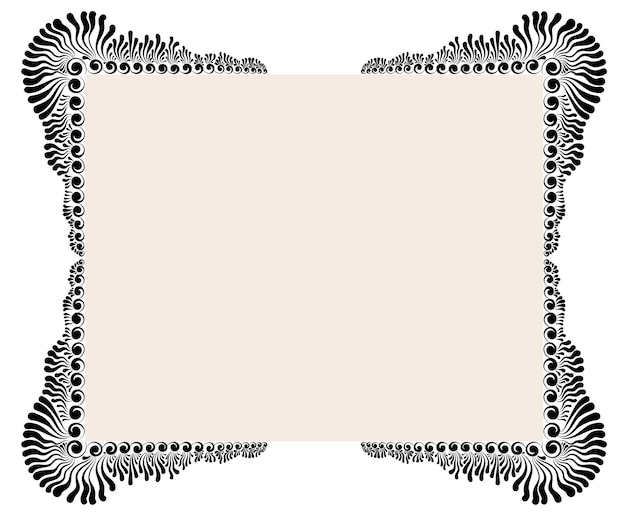 Vector vector decorative frame from flower patterns for decoration