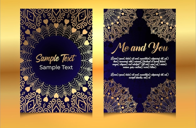 Vector decorative retro greeting card or invitation design mandala art