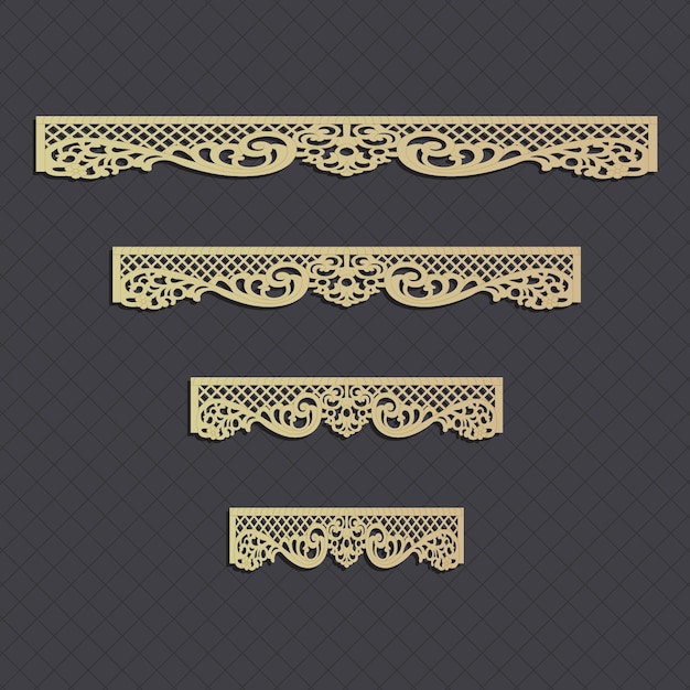 Vector vector decorative wall panels set jali design cnc pattern laser cutting pattern router cnccuttingjal