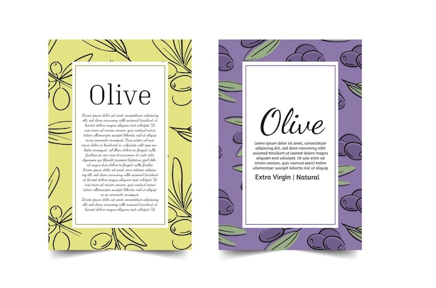 Vector decorative wreath olive branchFor labels packaging