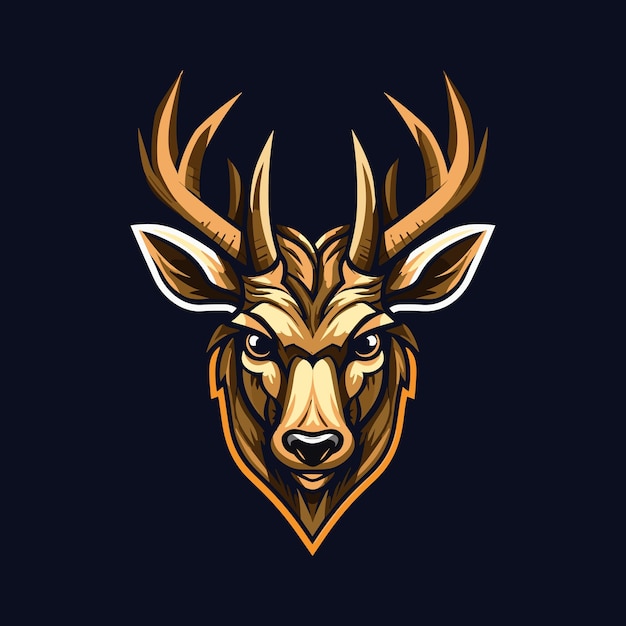 ベクトル鹿マスコットのロゴのテンプレート
