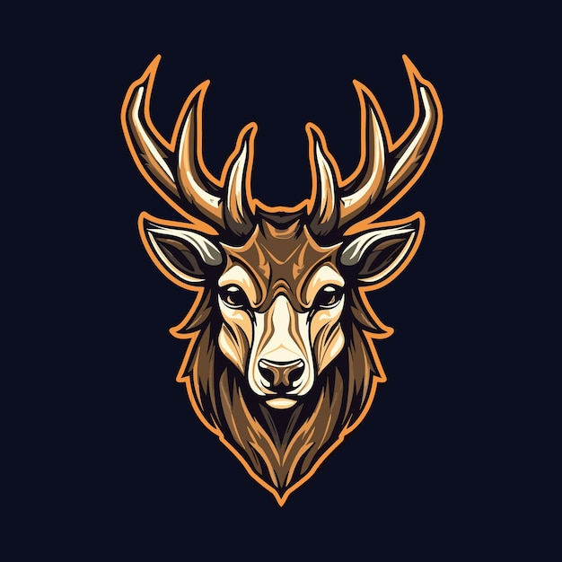 Vector deer mascot logo template