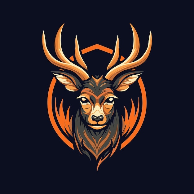 Vector deer mascot logo template