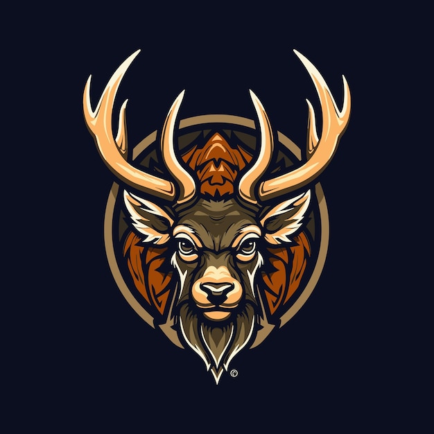 Vector deer mascot logo template