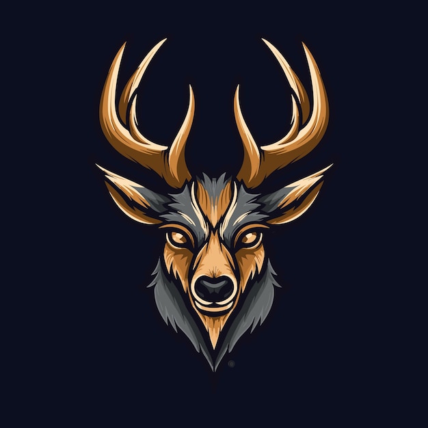 Vector deer mascot logo template