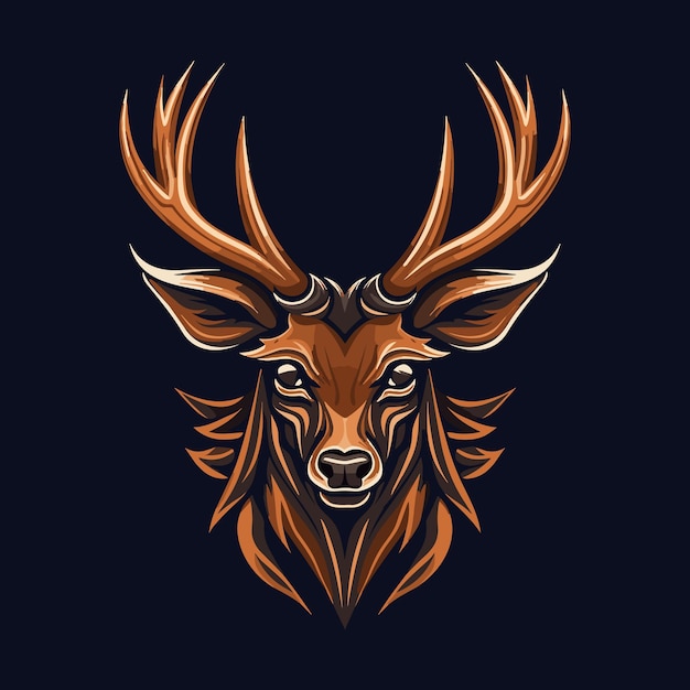 Vector deer mascot logo template