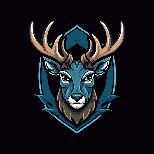 Vector deer mascot logo template