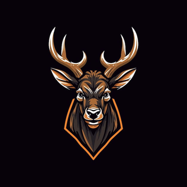 Vector deer mascot logo template
