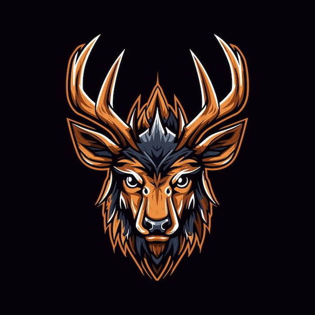 Vector deer mascot logo template