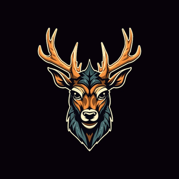 Vector deer mascot logo template