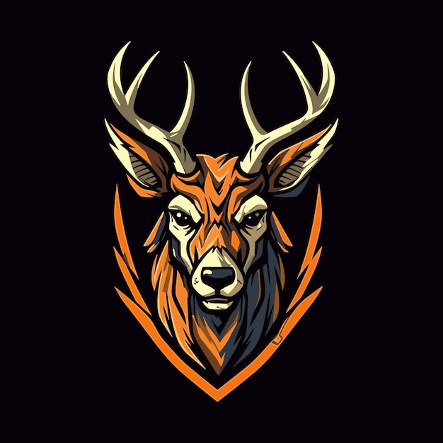 Vector deer mascot logo template