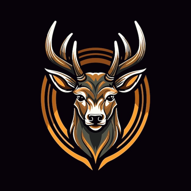 Vector deer mascot logo template