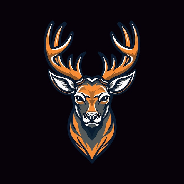 Vector deer mascot logo template