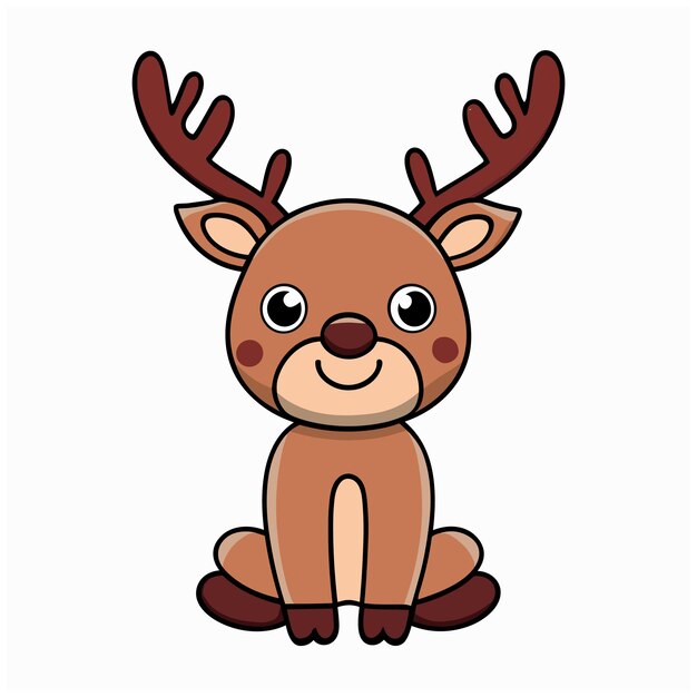 Vector deer with christmas