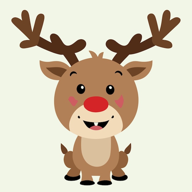 Vector vector deer with christmas