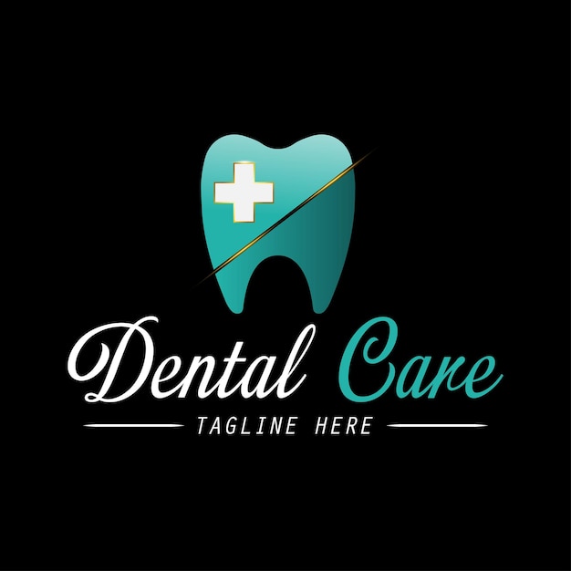 Vettore modello di logo della clinica per il design del logo dentale vettoriale