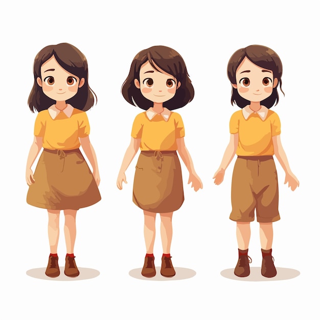 Vector vector depiction of a woman standing