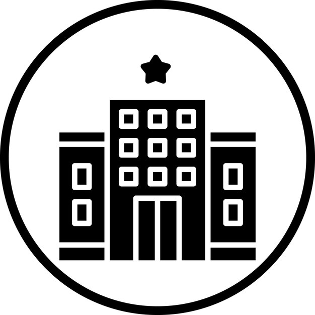 Vector Design 1 Star Hotel Icon Style