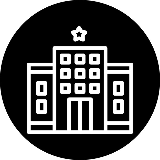 Vector Design 1 Star Hotel Icon Style