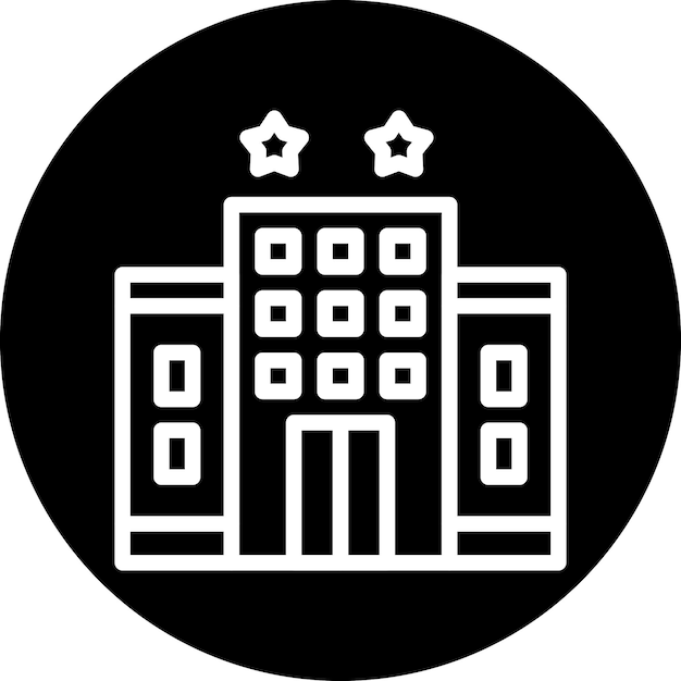 Vector Design 2 Star Hotel Icon Style