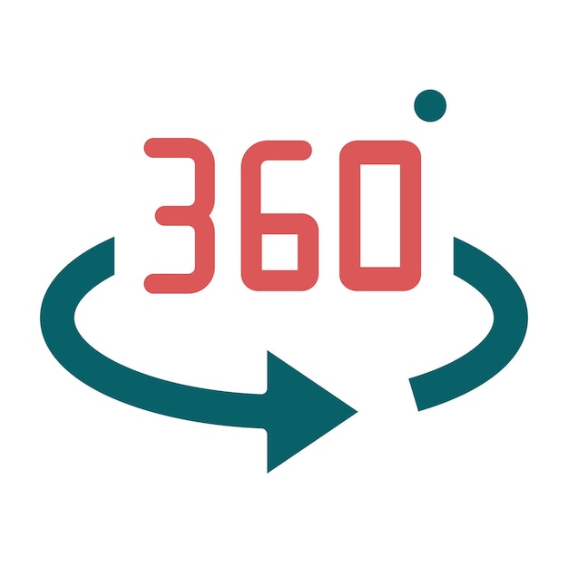 ベクトルデザイン 360° アイコンスタイル