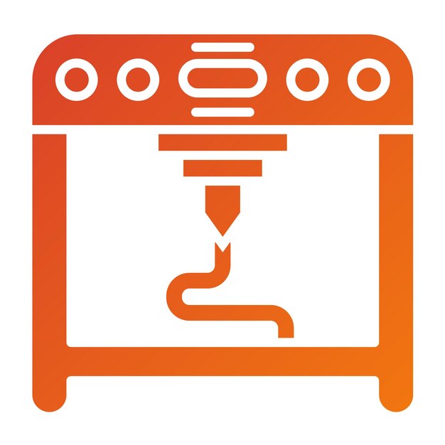 Vector Design 3D Printing Icon Stijl