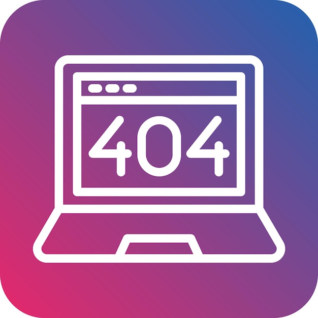 Vector Design 404 Error Icon Style