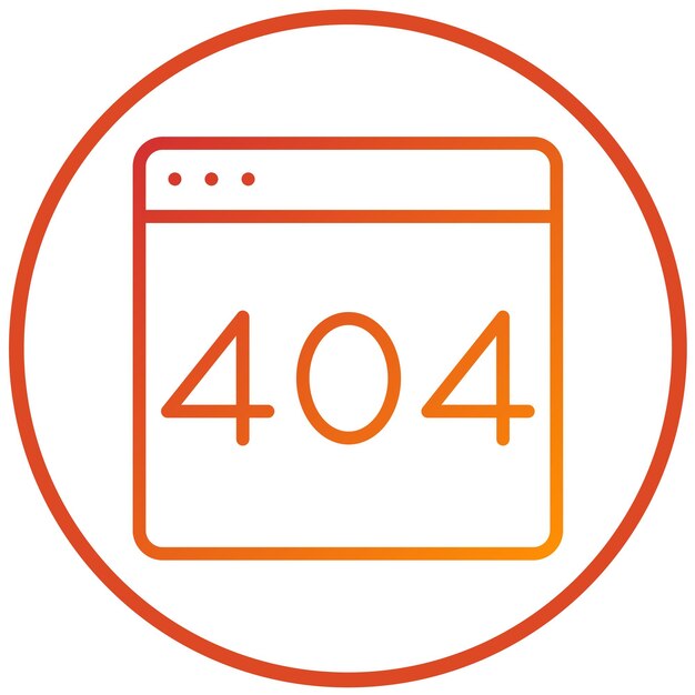 터 디자인 404 오류 아이콘 스타일