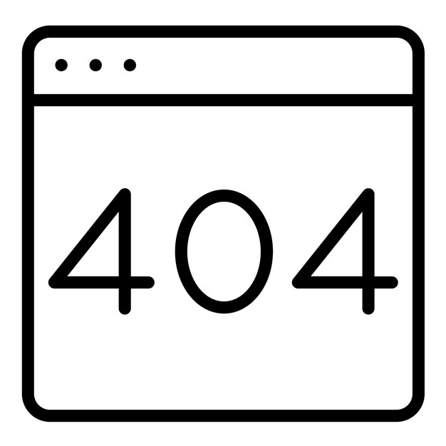 터 디자인 404 오류 아이콘 스타일