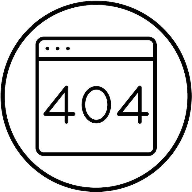 터 디자인 404 오류 아이콘 스타일