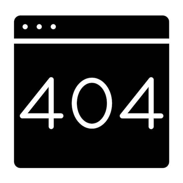 터 디자인 404 오류 아이콘 스타일
