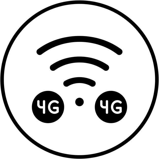 Vettore stile di icona 4g a progettazione vettoriale