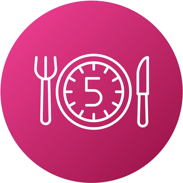 Vector Design 5 Meals A Day Icon Style