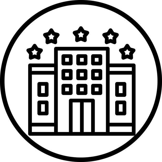 Vector Design 5 Star Hotel Icon Style