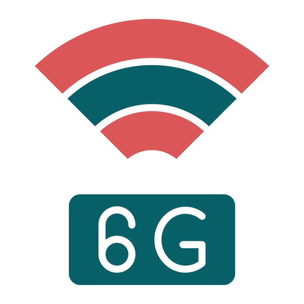 Vector vector design 6g network icon style